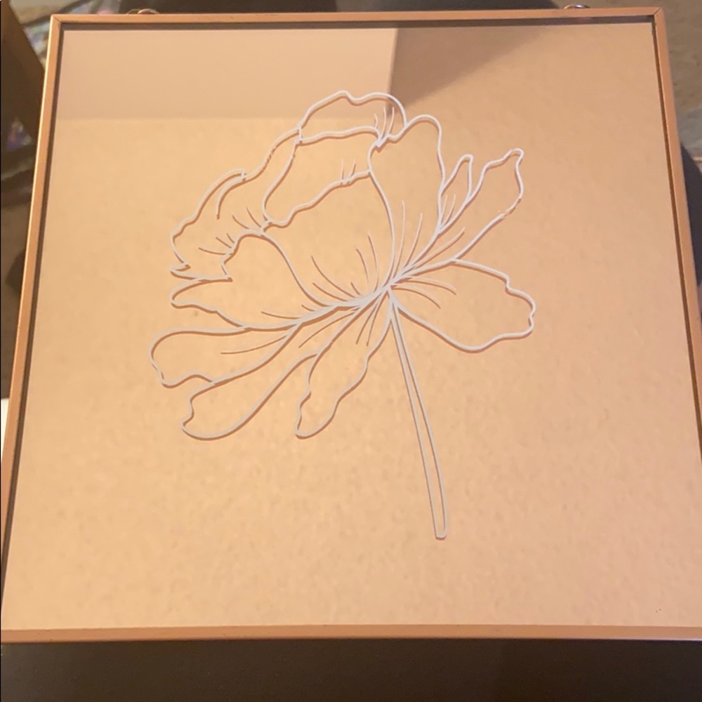Rose gold hanging wall art